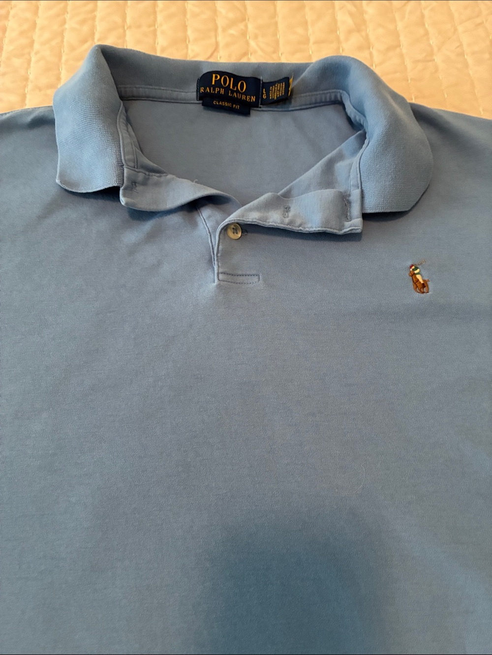 Polo by Ralph Lauren Light Blue Short-Sleeve Polo with Embroidered Pony